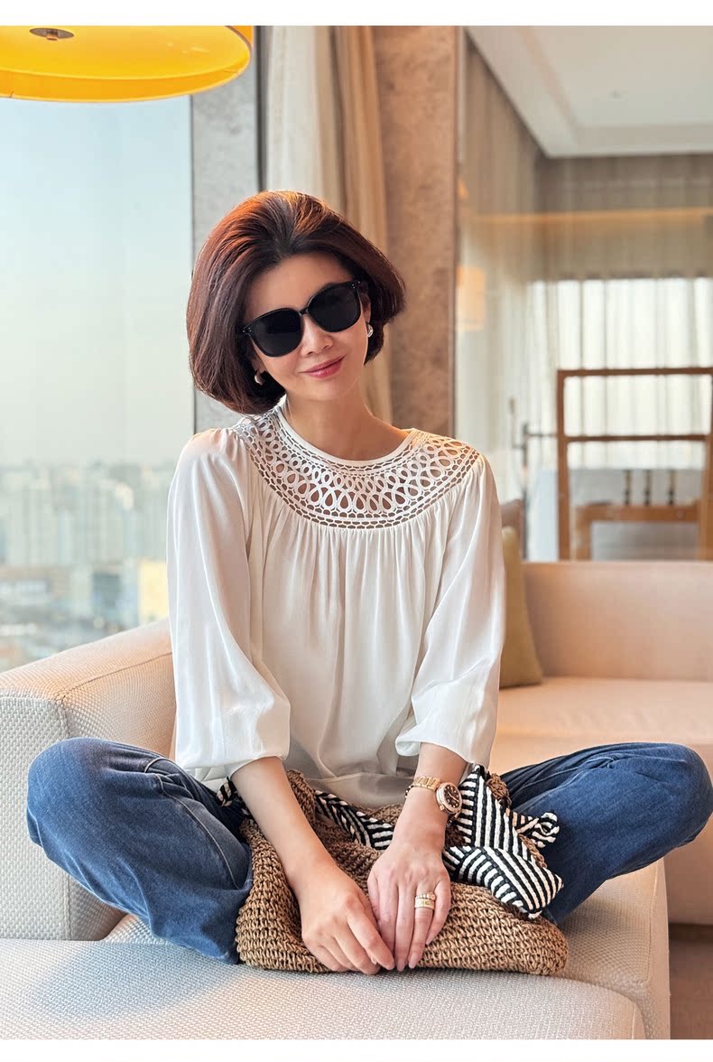 Chloe Packaged Women’s Silk Suit with High-Quality Design Shirt in Various Sizes - 图片 3
