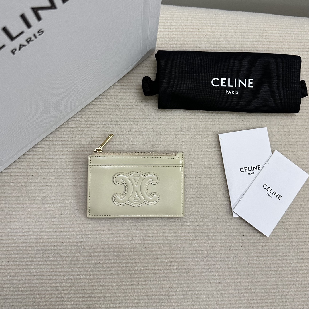 NO:176789,Genuine grade original leather version glossy cowhide zipper card bag cowhide lining: cowhide/fabric Zipper closure 1 gusset compartment 1 flat pocket 3 card slots Model number 10K583 lime beige size 11 X 7.5 cm (with original box), Celine wallet Celine, celine, wallets, cowhide19860909正品级 原厂皮版本 亮泽牛皮革拉链卡包 牛皮革 衬里 : 牛皮革/织物 拉链开合 1个角撑隔层 1个扁平口袋 3个卡槽 款号10K583石灰米白 尺寸11 X 7.5厘米（配原版盒子）,赛琳钱包赛琳,celine,wallets,cowhide,Bag