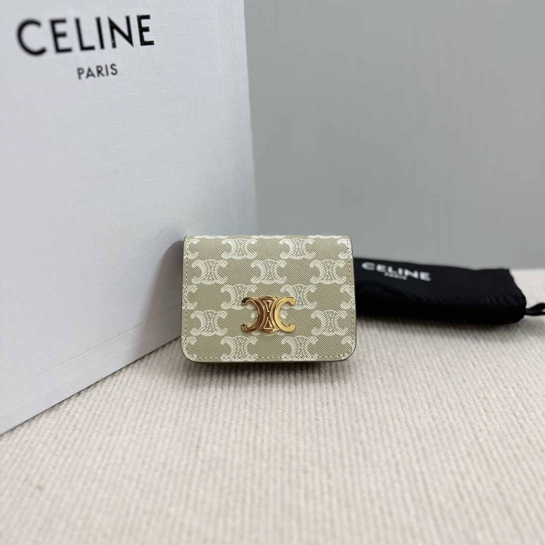 Celine Wallet Online Sales
 Brown Gold Hardware Triomphe Mini