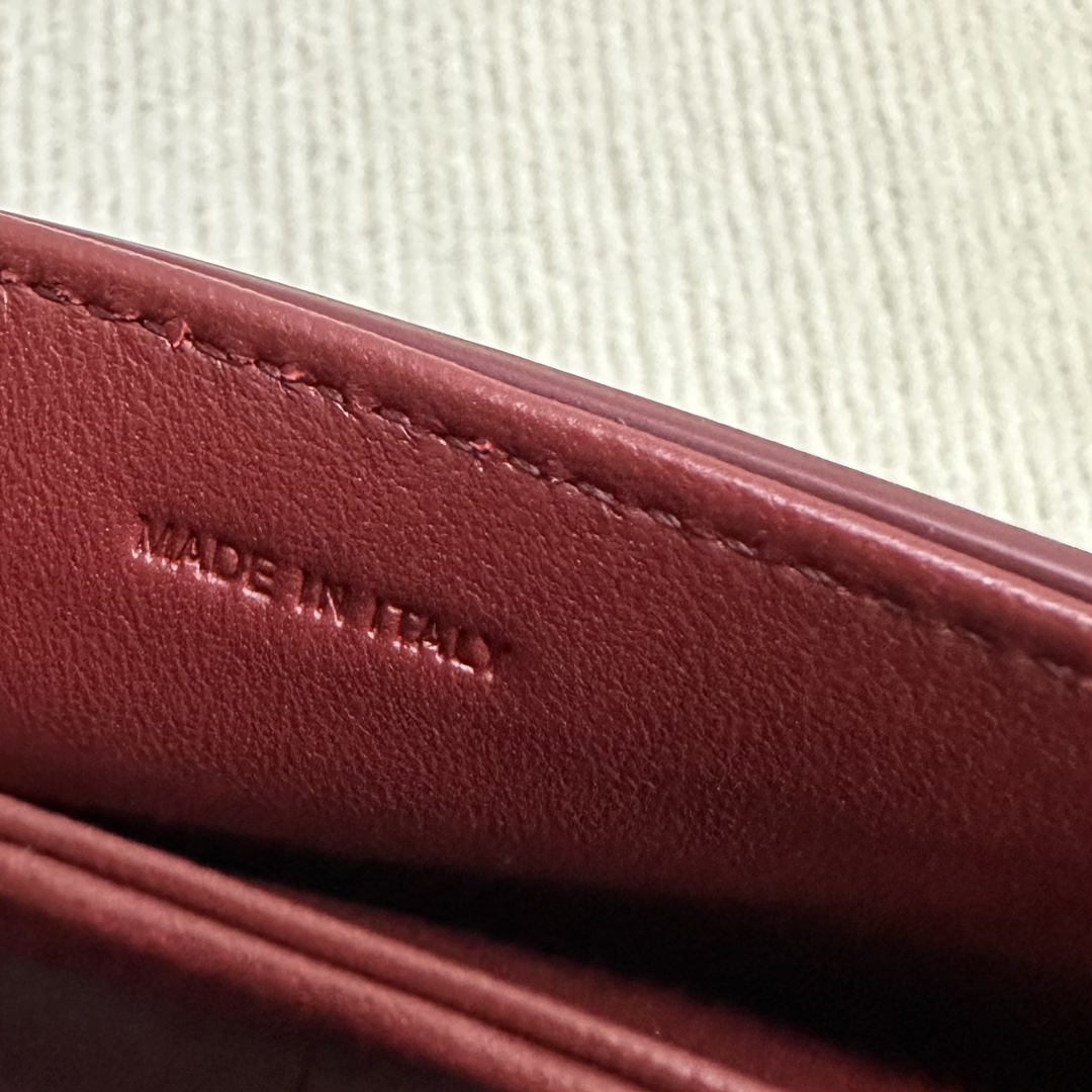 Celine Teen Garance Burgundy Lacquered Leather Handbag with Triomphe Lock 10 i1733855973 553 1