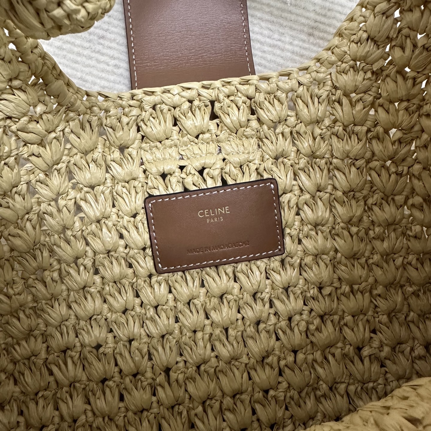Rafidain Handmade Cabas Triangle Trigonometry Handbag with Gold Cover. - 图片 8