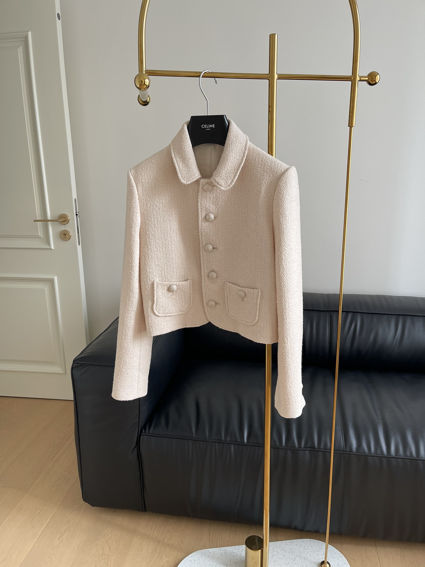 Celine Abbigliamento Giacca & Soprabito Bianco Tessitura Collezione Autunno