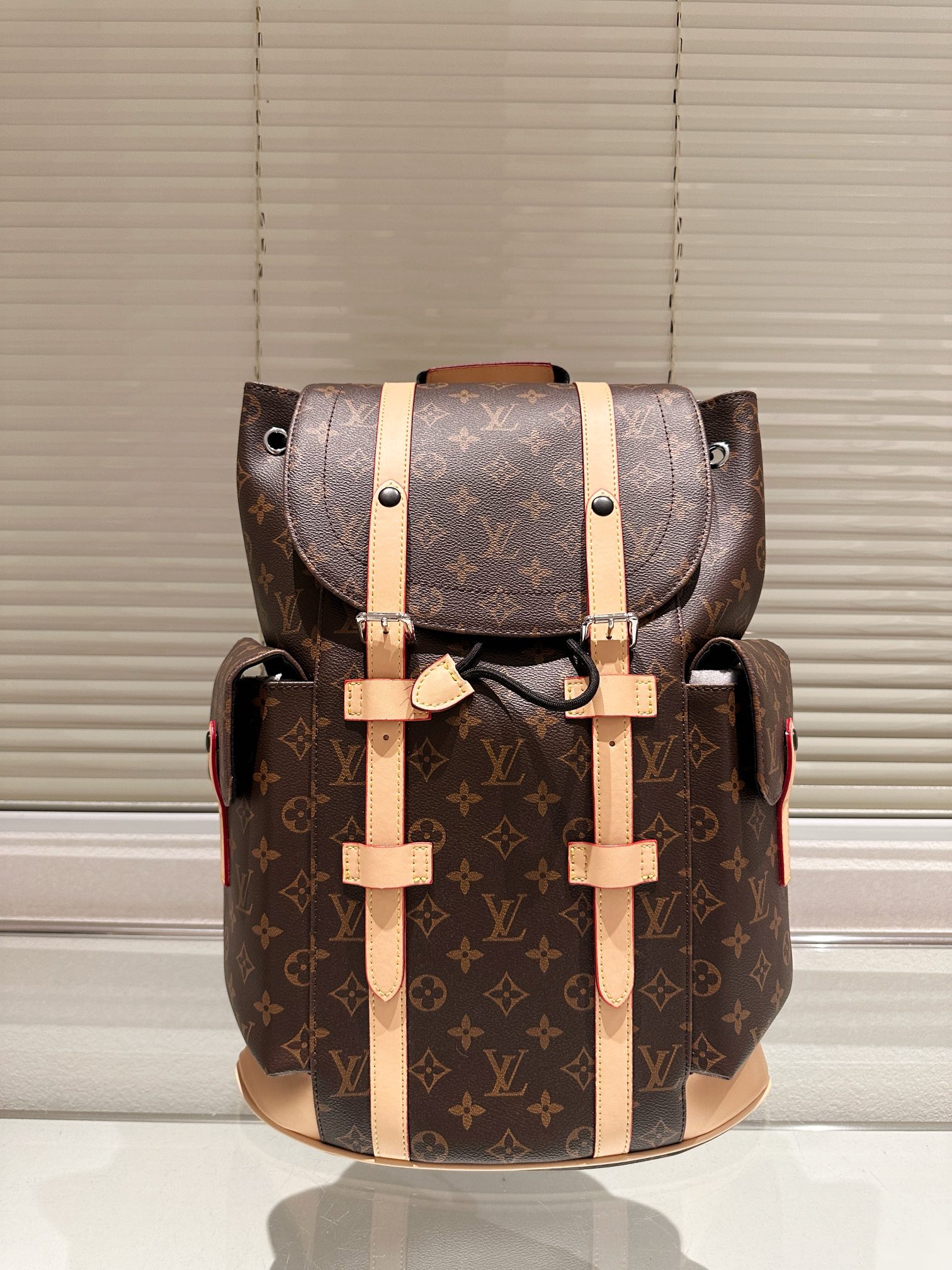 Louis Vuitton LV Petite Malle sacs Sac À Dos Or Damier Infini Toile Cuir de vache Tissu Vintage Peu importe