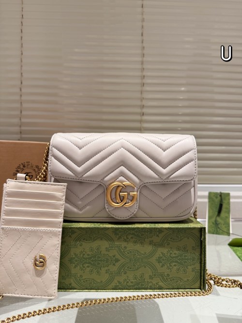 Gucci Marmont Mini Shoulder Bag with Double G - Quilted Leather, 21cm 1 Gucci Marmont Mini Shoulder Bag with Double G - Quilted Leather, 21cm