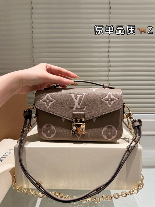 LV Pochette Metis East-West Mini Crossbody Bag, Leather, Taupe 1 LV Pochette Metis East-West Mini Crossbody Bag, Leather, Taupe