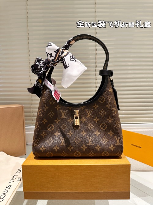 Louis Vuitton The Drop Monogram Leather Handbag with Silk Scarf 1 Louis Vuitton The Drop Monogram Leather Handbag with Silk Scarf