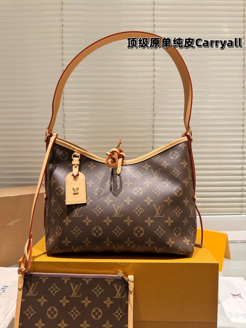 Louis Vuitton Carryall Monogram Canvas Shoulder Bag with Pouch 30 cm 1 Louis Vuitton Carryall Monogram Canvas Shoulder Bag with Pouch 30 cm
