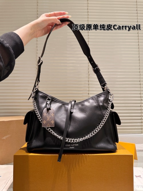 Louis Vuitton Carryall Small Leather Bag,Dark Academia,Motorcycle Style 1 Louis Vuitton Carryall Small Leather Bag,Dark Academia,Motorcycle Style