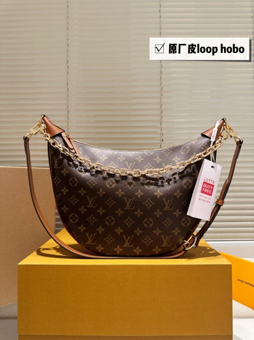 Louis Vuitton Loop Hobo Bag, Monogram Canvas with Gold-Tone Hardware 1 Louis Vuitton Loop Hobo Bag, Monogram Canvas with Gold-Tone Hardware