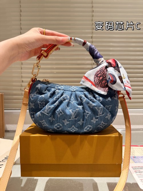 Louis Vuitton Denim Pochette Valley Bag with Scarf - Limited Edition 1 Louis Vuitton Denim Pochette Valley Bag with Scarf - Limited Edition