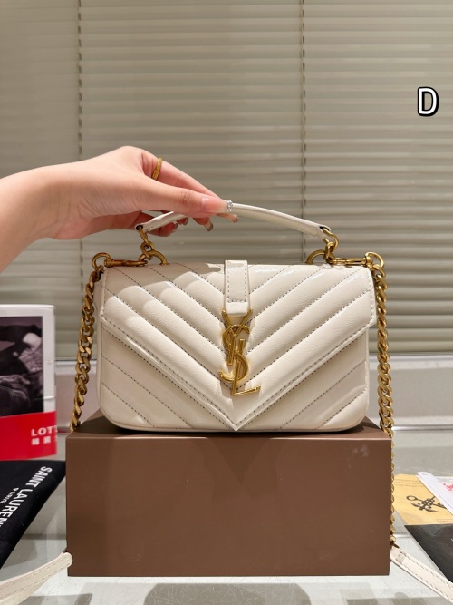 Yves Saint Laurent White Leather Chain Wallet on Chain Bag 1 Yves Saint Laurent White Leather Chain Wallet on Chain Bag