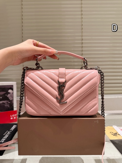 Yves Saint Laurent Pink Leather WOC Chain Bag, Classic Entry Style 1 Yves Saint Laurent Pink Leather WOC Chain Bag, Classic Entry Style