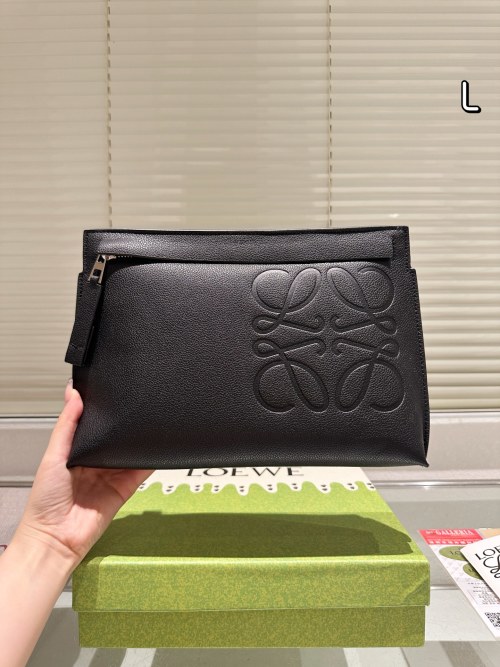Loewe Clutch: Stylish Leather Handbag, Perfect Gift for Her - 31x20cm 1 Loewe Clutch: Stylish Leather Handbag, Perfect Gift for Her - 31x20cm