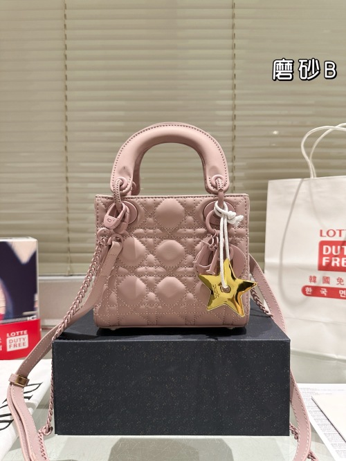 Lady Dior Bag, Lambskin Texture, 17cm - Elegant & Versatile 1 Lady Dior Bag, Lambskin Texture, 17cm - Elegant & Versatile