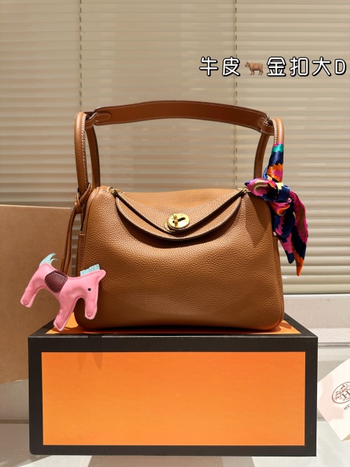 Hermes Lindy 25 Bag, Gold Hardware, Top Grain Leather Crossbody Handbag 1 Hermes Lindy 25 Bag, Gold Hardware, Top Grain Leather Crossbody Handbag