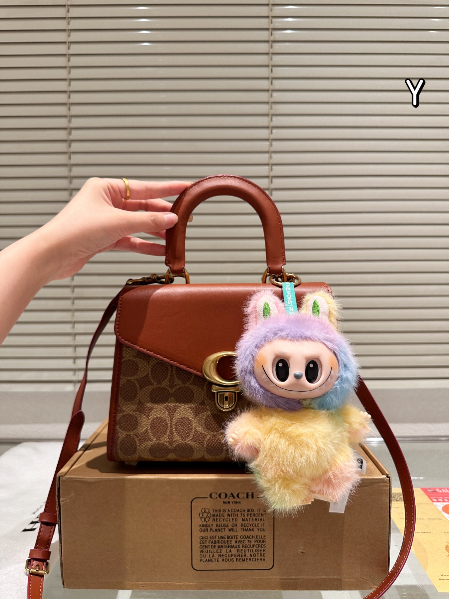 Versión de cuero (con colgante) Coach retro serie Sammy bolso de mano, hebilla metálica C retro, se puede llevar en la …