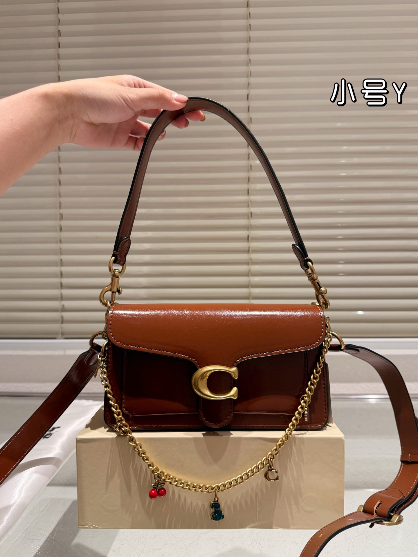 Versión piel de vaca (con colgante) COACH | Nuevo tabby estilo Baco. ¡El tabby Baco que ha estado de moda durante años …