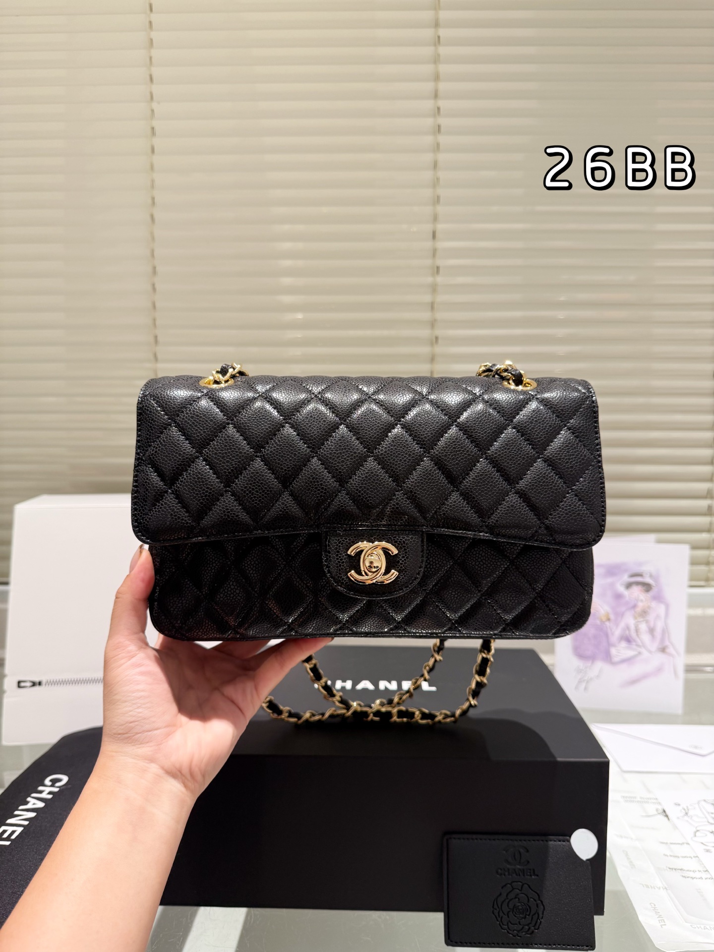 Chanel CF 26cm Réplica de Alta Calidad con Espejo y Empaque de Boutique 5 i1758038010064 3546 0 0