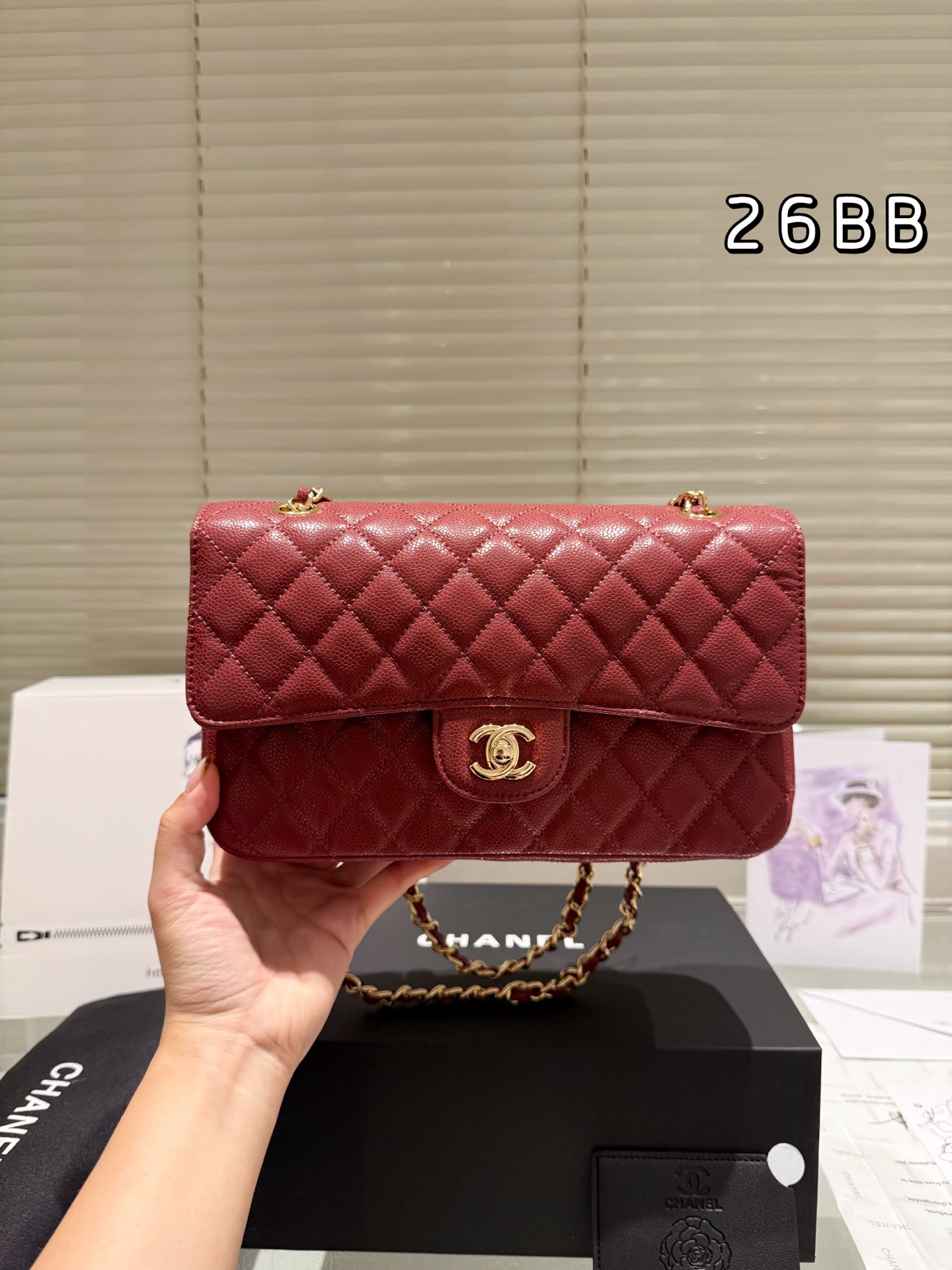 Chanel CF 26cm Réplica de Alta Calidad con Espejo y Empaque de Boutique