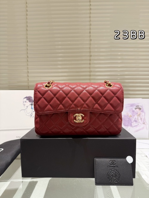 Chanel Classic Flap Bag 23cm - Caviar Leather, Gold Hardware, Red 1 Chanel Classic Flap Bag 23cm – Caviar Leather, Gold Hardware, Red