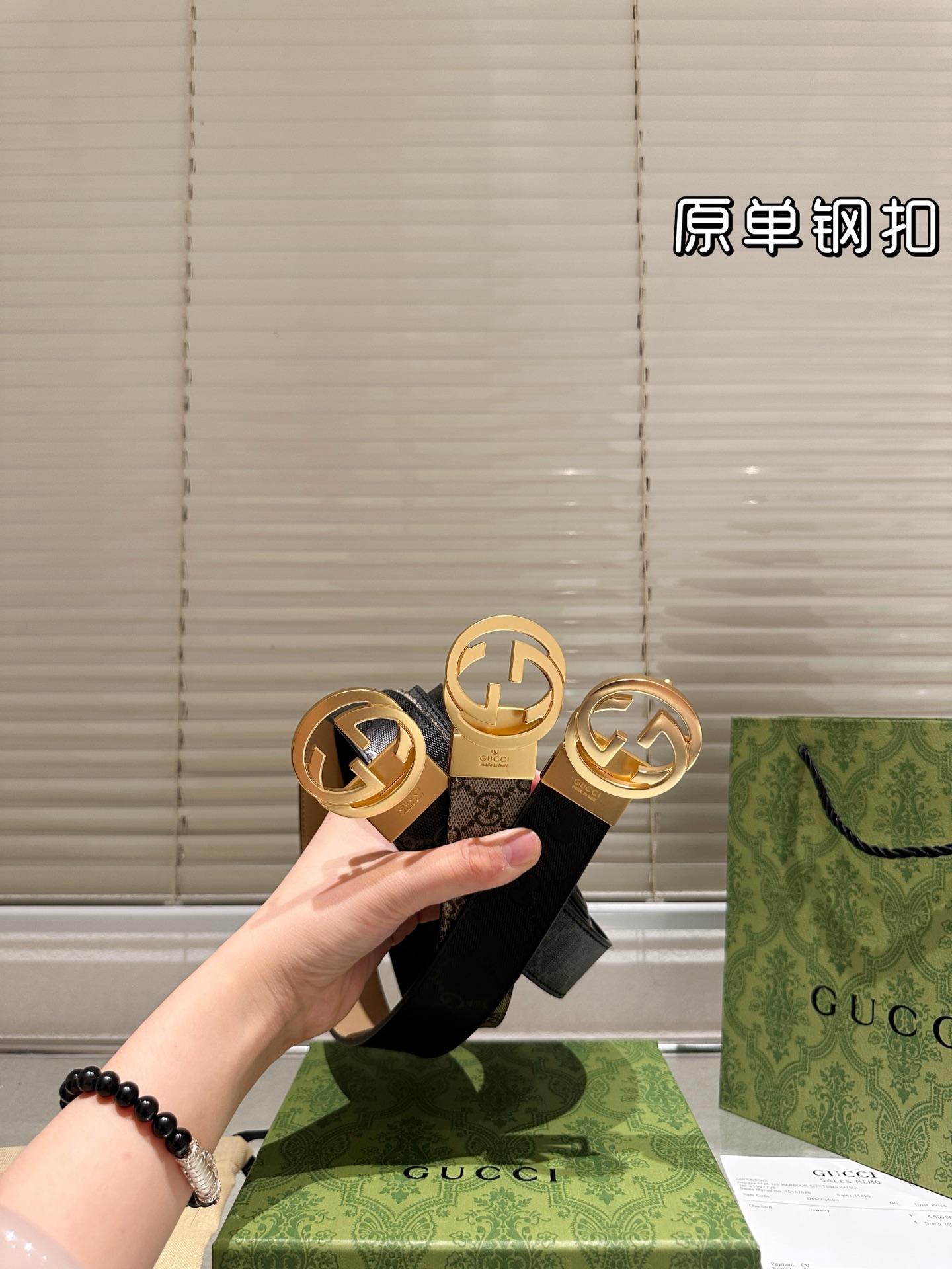 Gucci Cinturón de Cuero con Hebilla de Acero Inoxidable Unisex – Alta Calidad