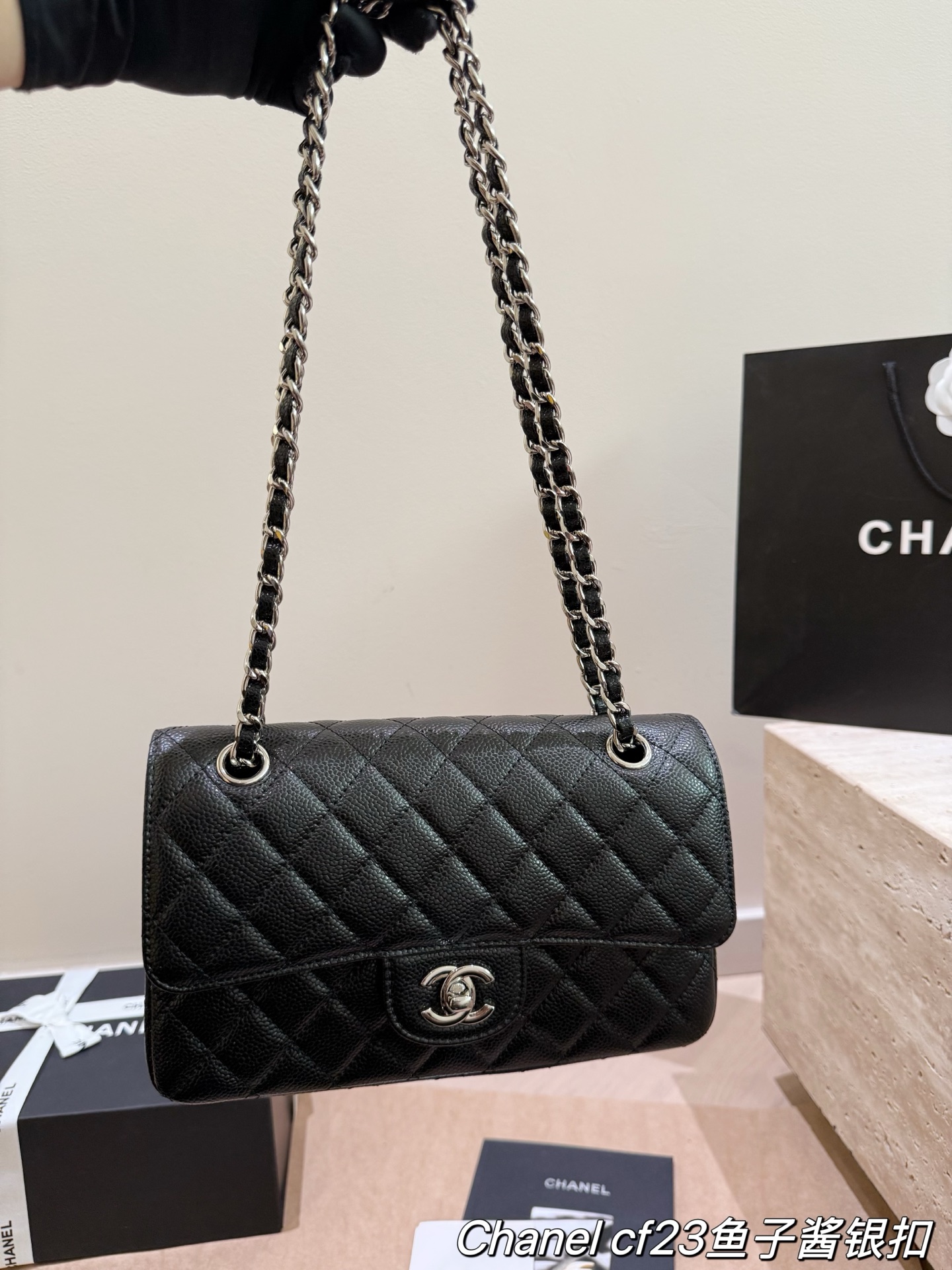 P278 Comes With Box | | Size: 23cm | | Chanel Chanel Cf We Have Been Working Hard | Kill Other Products On The Market Customized Version | Caviar Cowhide Silver Buckle | Very Comfortable Be The Gentlest Cf Girl