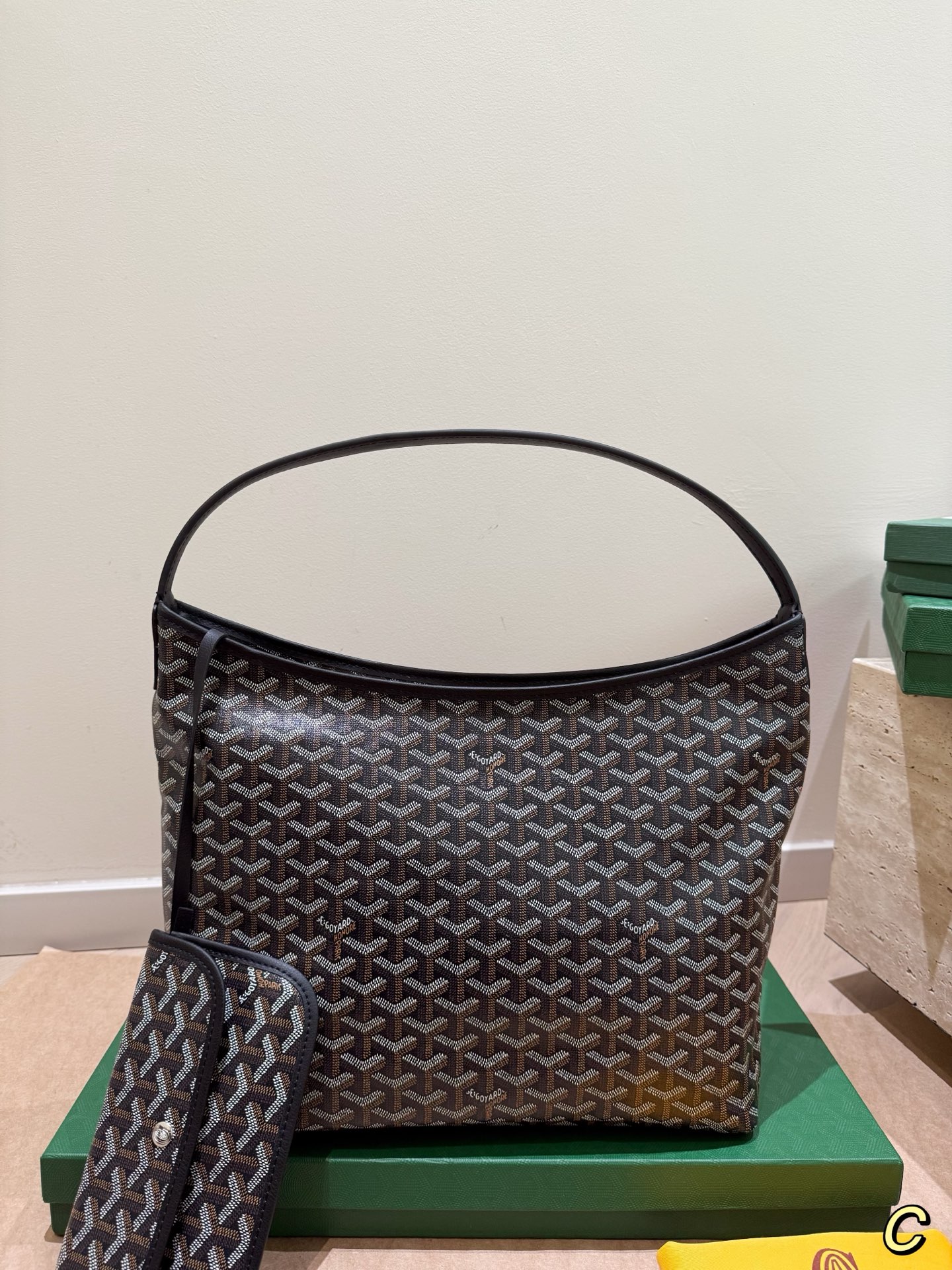 Goyard Boheme Hobo Burgundy Yellow hobo shoulder bag Burgundy Goyardine
