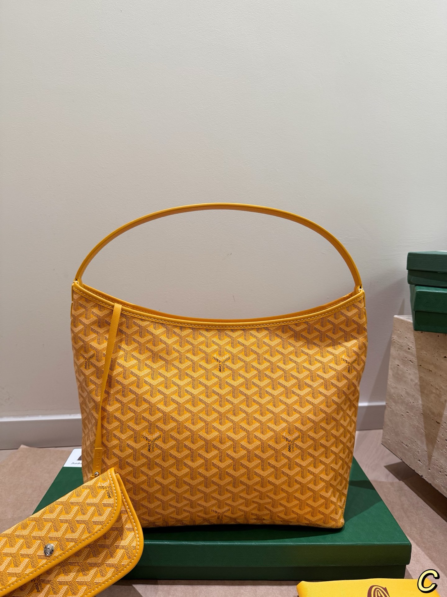 Goyard Boheme Hobo Burgundy Yellow hobo shoulder bag Burgundy Goyardine