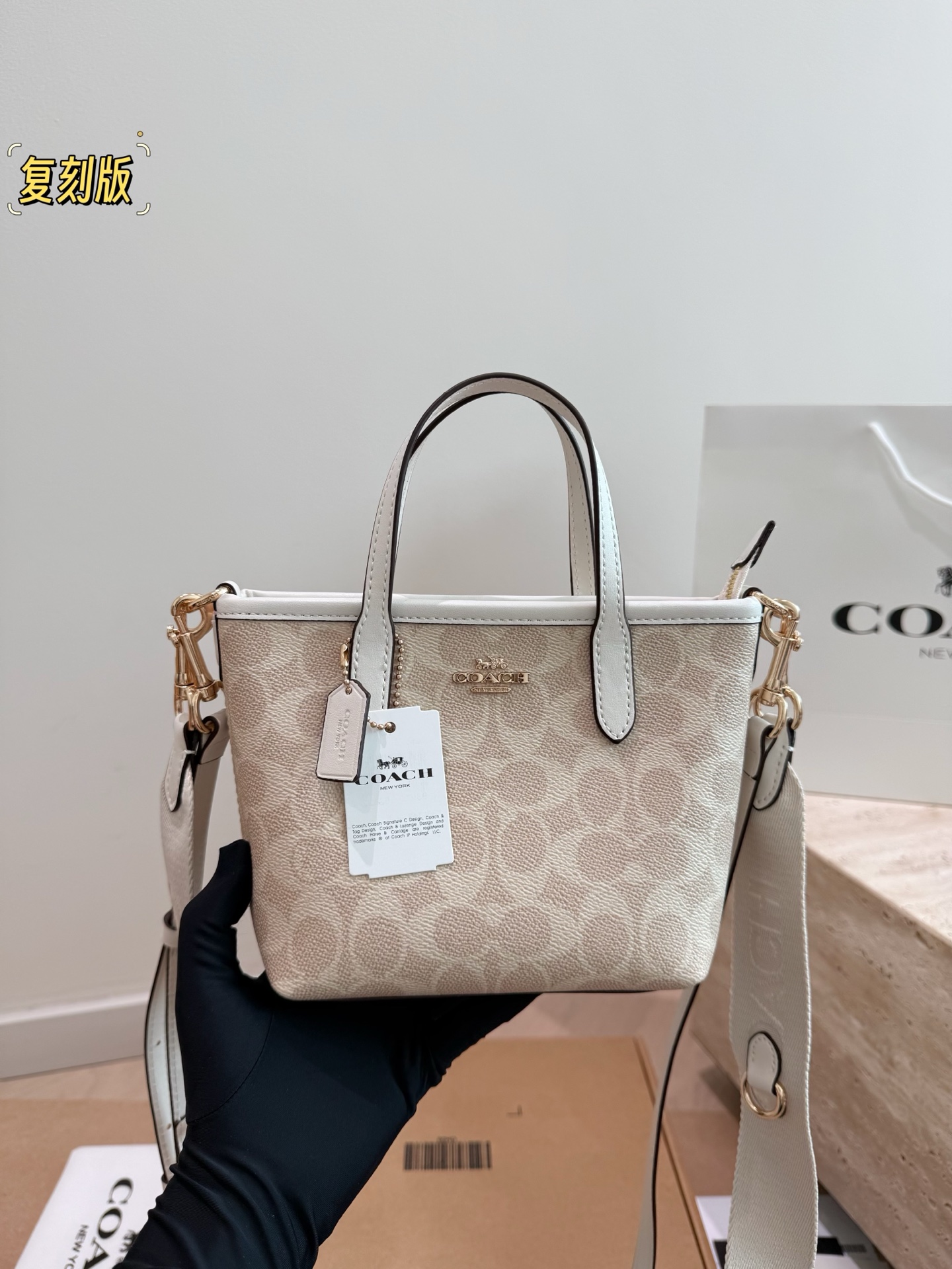 Con caja, versión réplica, tamaño: 15*14cm, nuevo Coach mini tote city15. Me encanta la combinación de colores de este …
