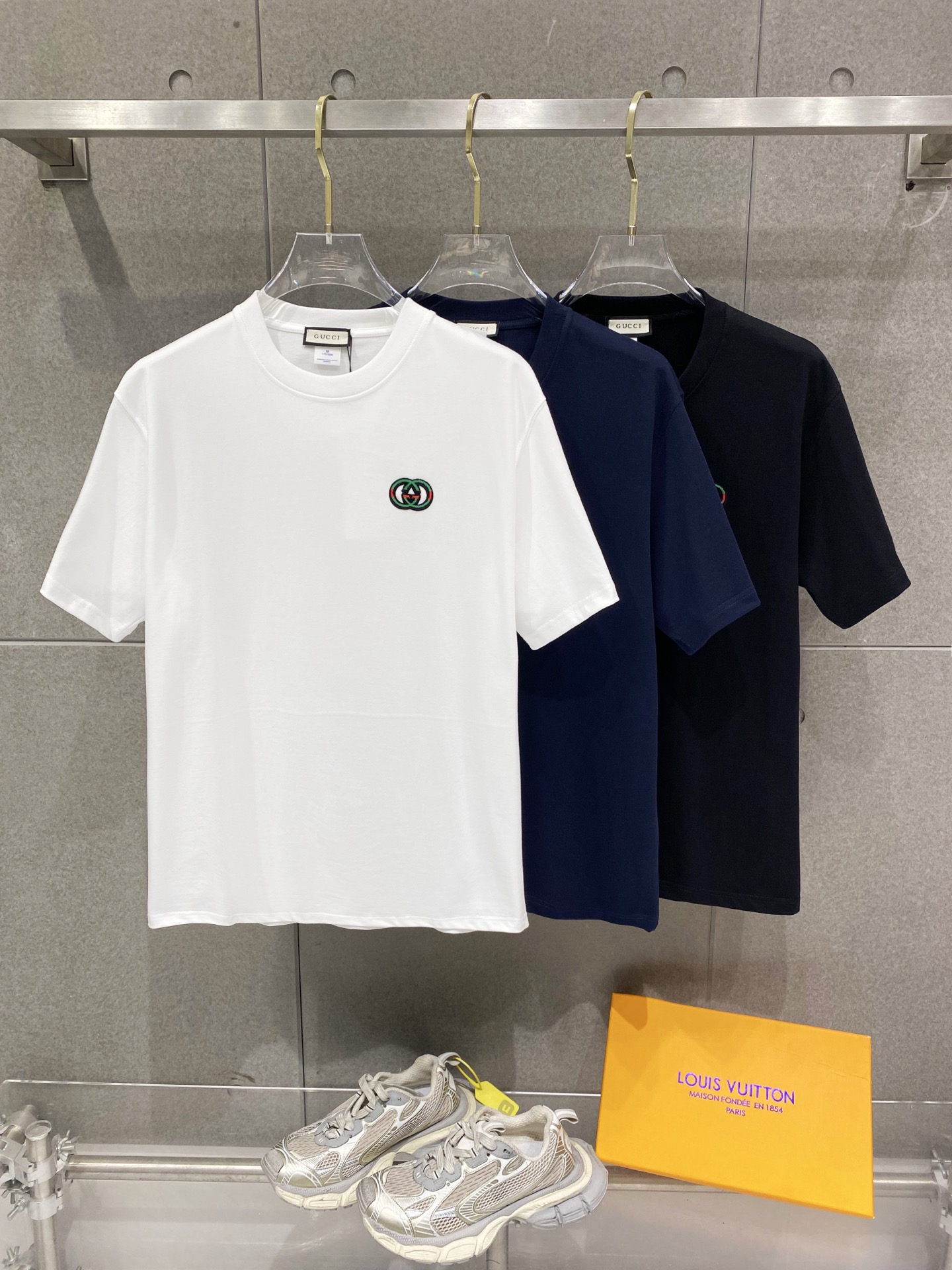 P85 Gucci, GUCCI, algodón puro de 300 gramos con la tela más nueva, técnica de bordado de cepillo de dientes en el pech…