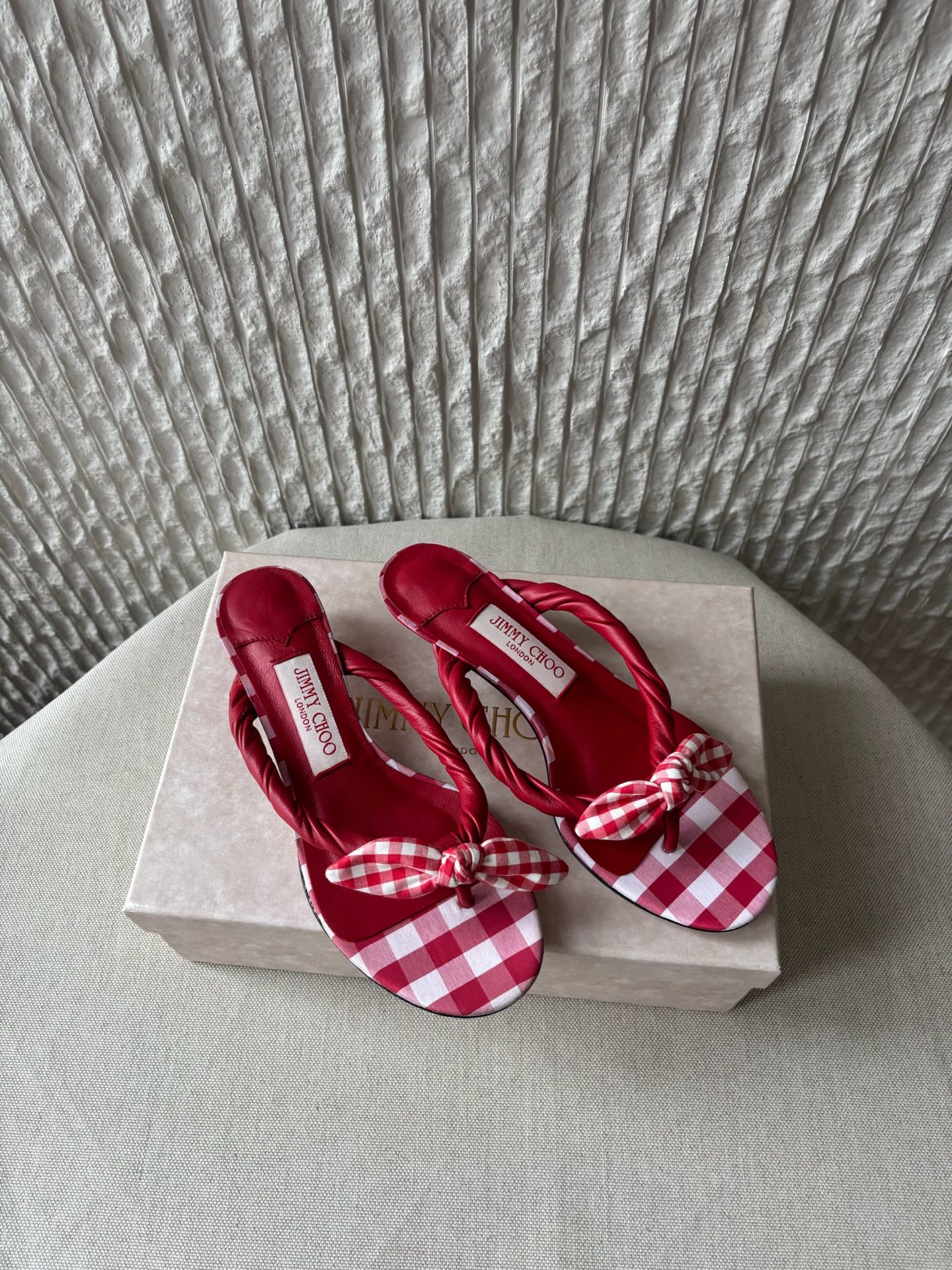 Босоножки Jimmy Choo летние красные