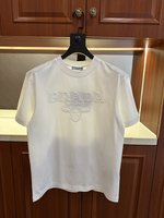 Prada Clothing T-Shirt Cotton Spring/Summer Collection Fashion Short Sleeve