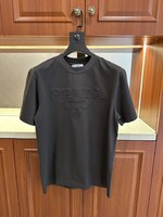 Luxury Fake
 Prada Clothing T-Shirt Top Fake Designer
 Cotton Spring/Summer Collection Fashion Short Sleeve
