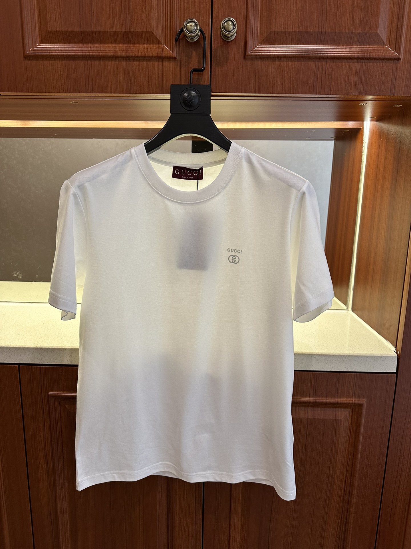 Gucci Abbigliamento T-Shirt Nero Bianco Stampa Cotone pettinato Fashion
