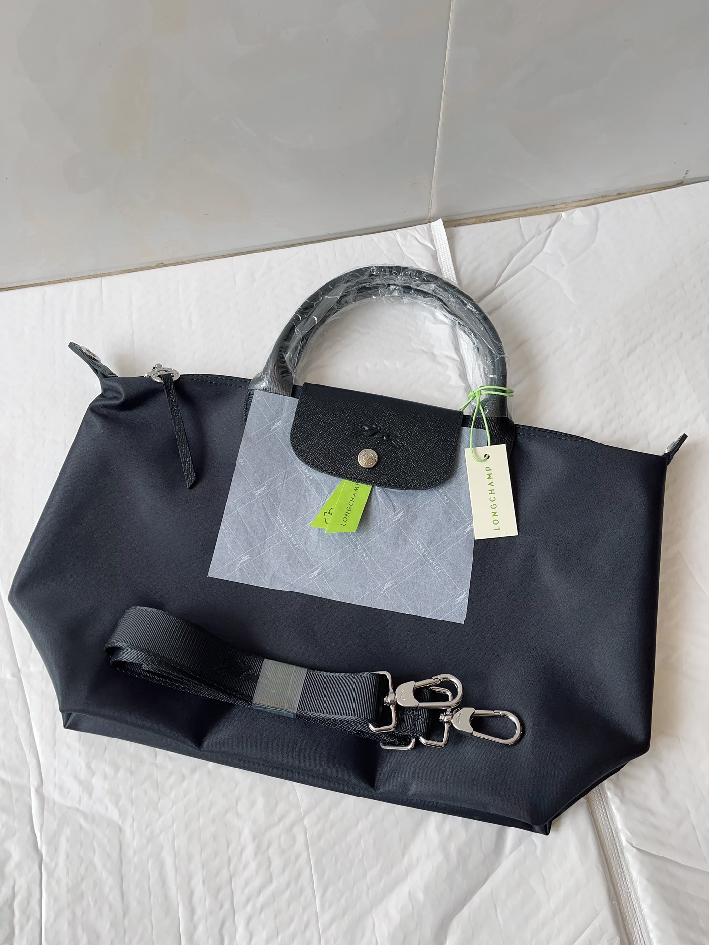 Longchamp ～珑骧尼龙料加厚款 中号1515黑色