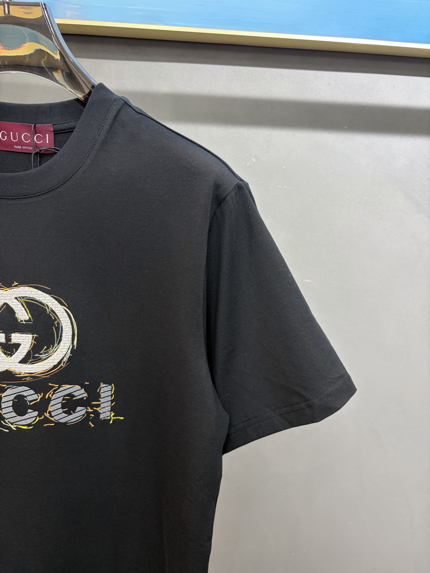 Футболка Gucci черная, размер M-2XL