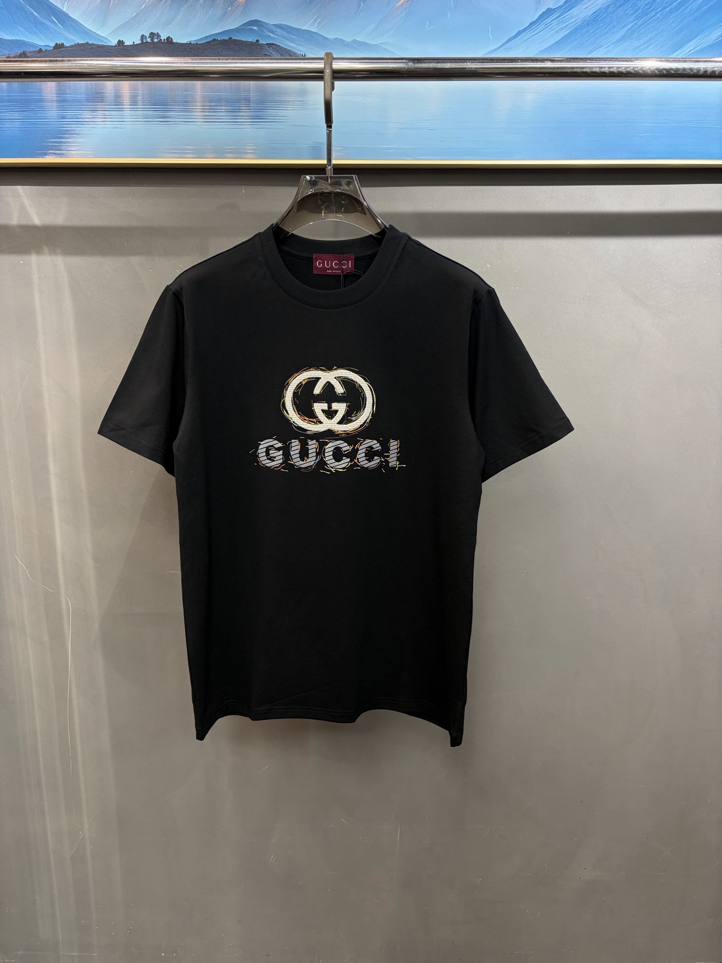 Футболка Gucci черная, размер M-2XL