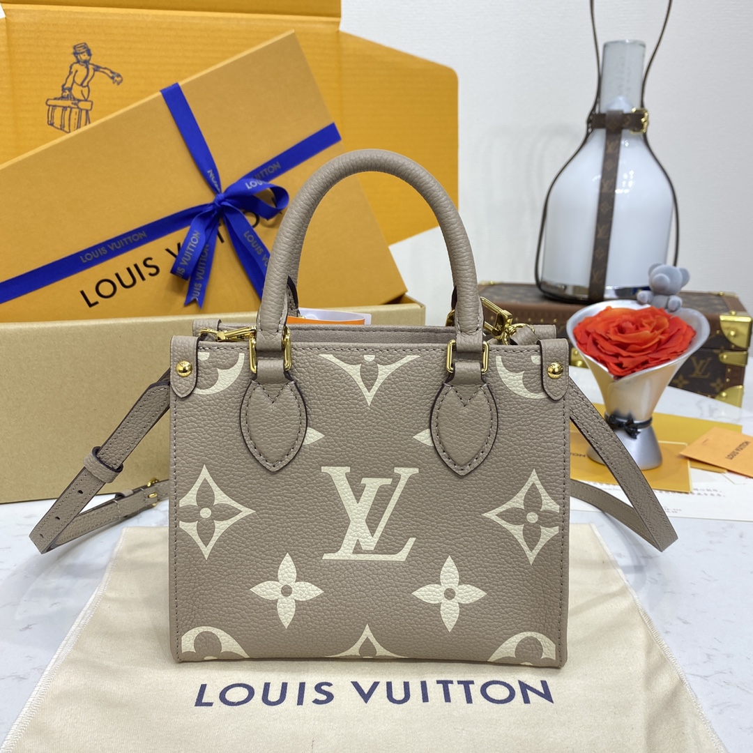 Louis Vuitton LV Onthego Sacos Bolsas Cinzento Empreinte​ M47054