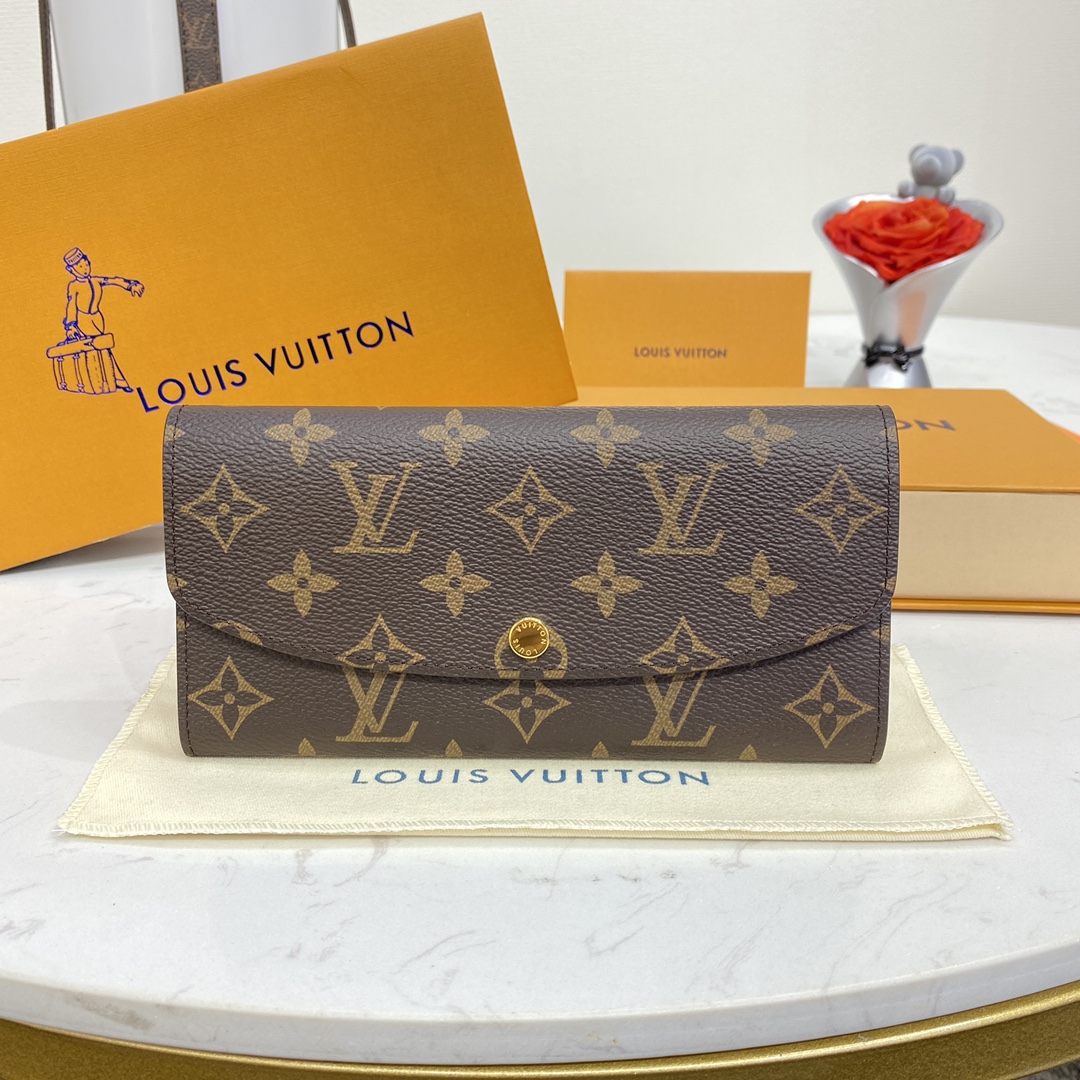 Louis Vuitton Carteira Rosa Vermelho Monogram Canvas Couro de vaca M61289