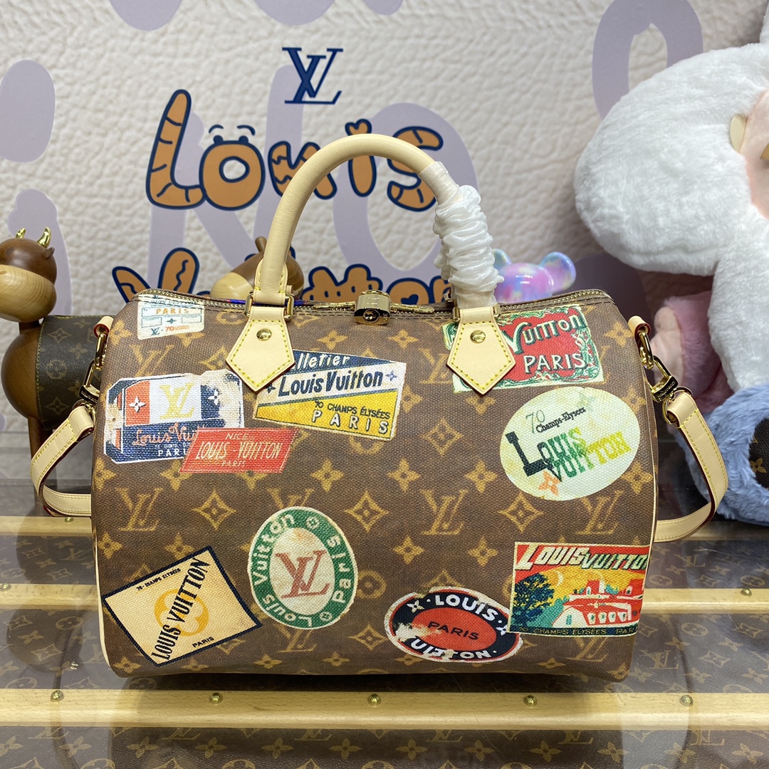 Louis Vuitton LV Speedy Bags Handbags Designer Fashion Replica
 Monogram Canvas Cotton Cowhide Resin M47087