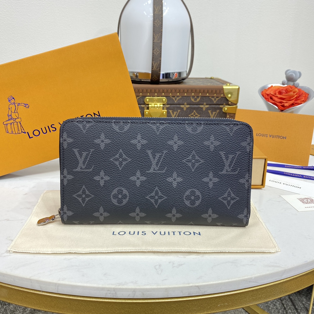 Louis Vuitton Carteira Preto Monogram Eclipse Tecido M82081