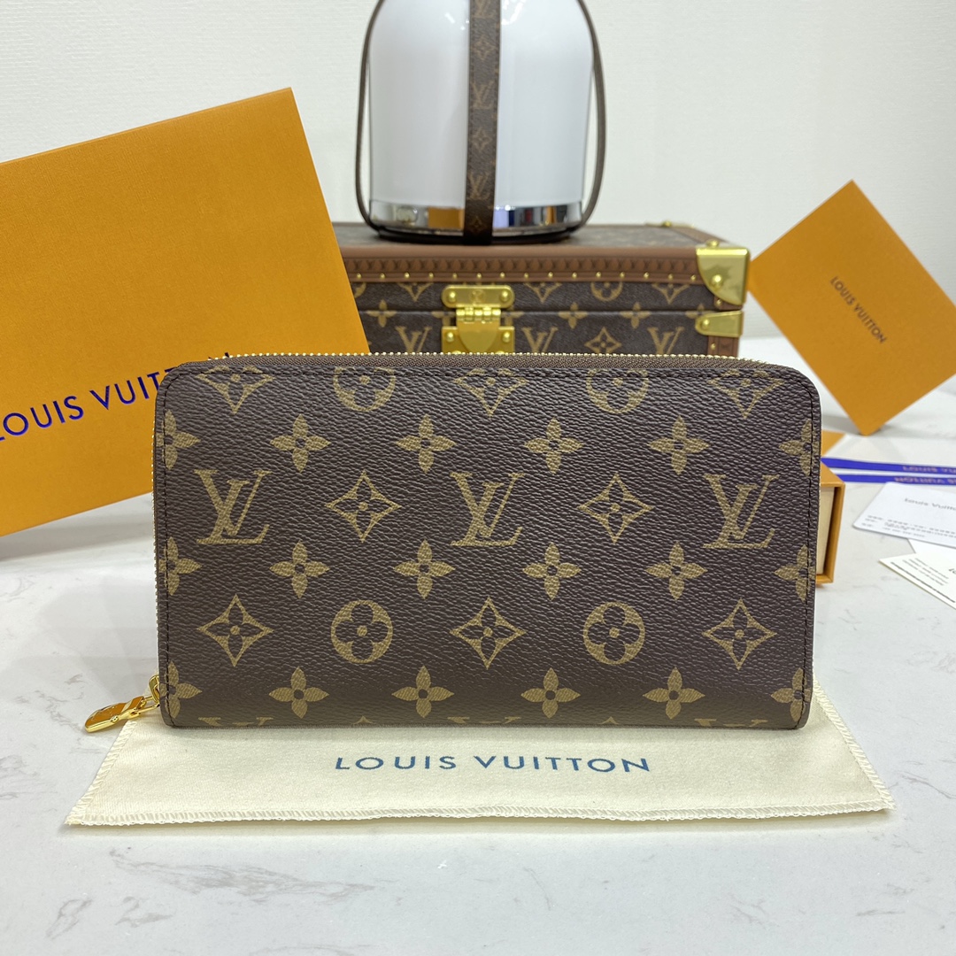 Louis Vuitton Carteira Monogram Canvas Couro de vaca Tecido Fashion M62581