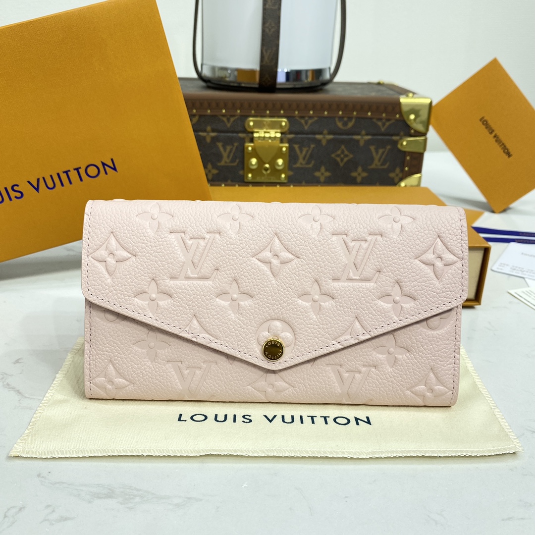 Louis Vuitton Carteira Pequena Rosa Empreinte​ Couro de vaca M83443