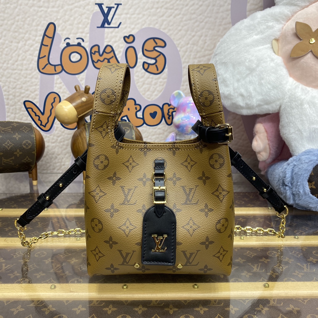 Louis Vuitton Sacos Bolsas Branco Amarelo Monogram Reverse M46816