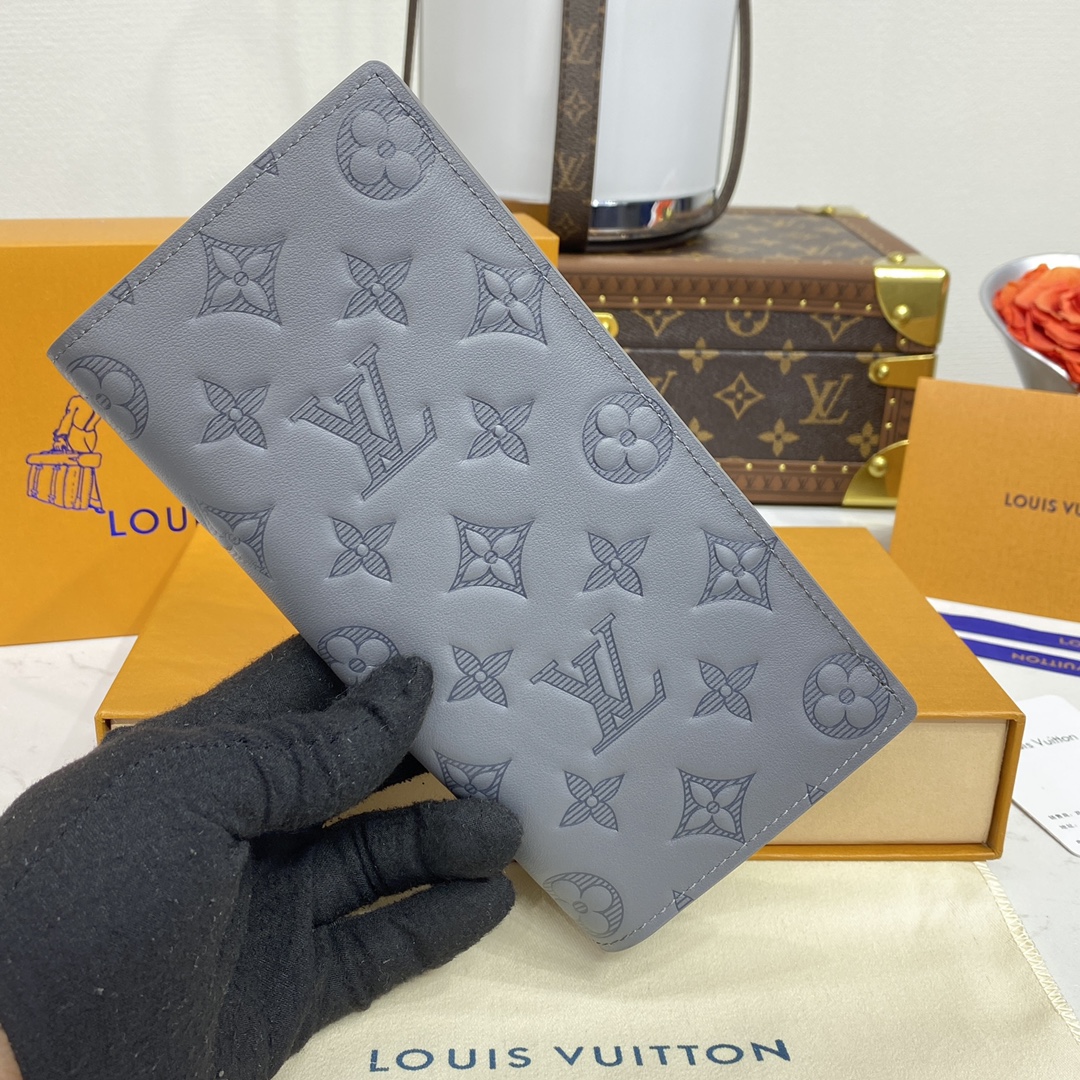 Louis Vuitton Carteira Pequena Cinzento Couro de vaca M81335