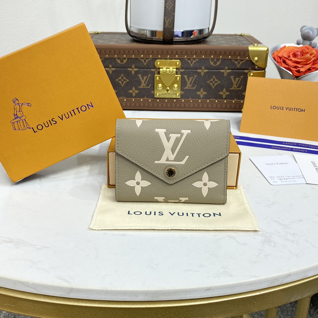 Louis Vuitton Carteira Preto Cinzento Empreinte​ Couro de vaca M81861