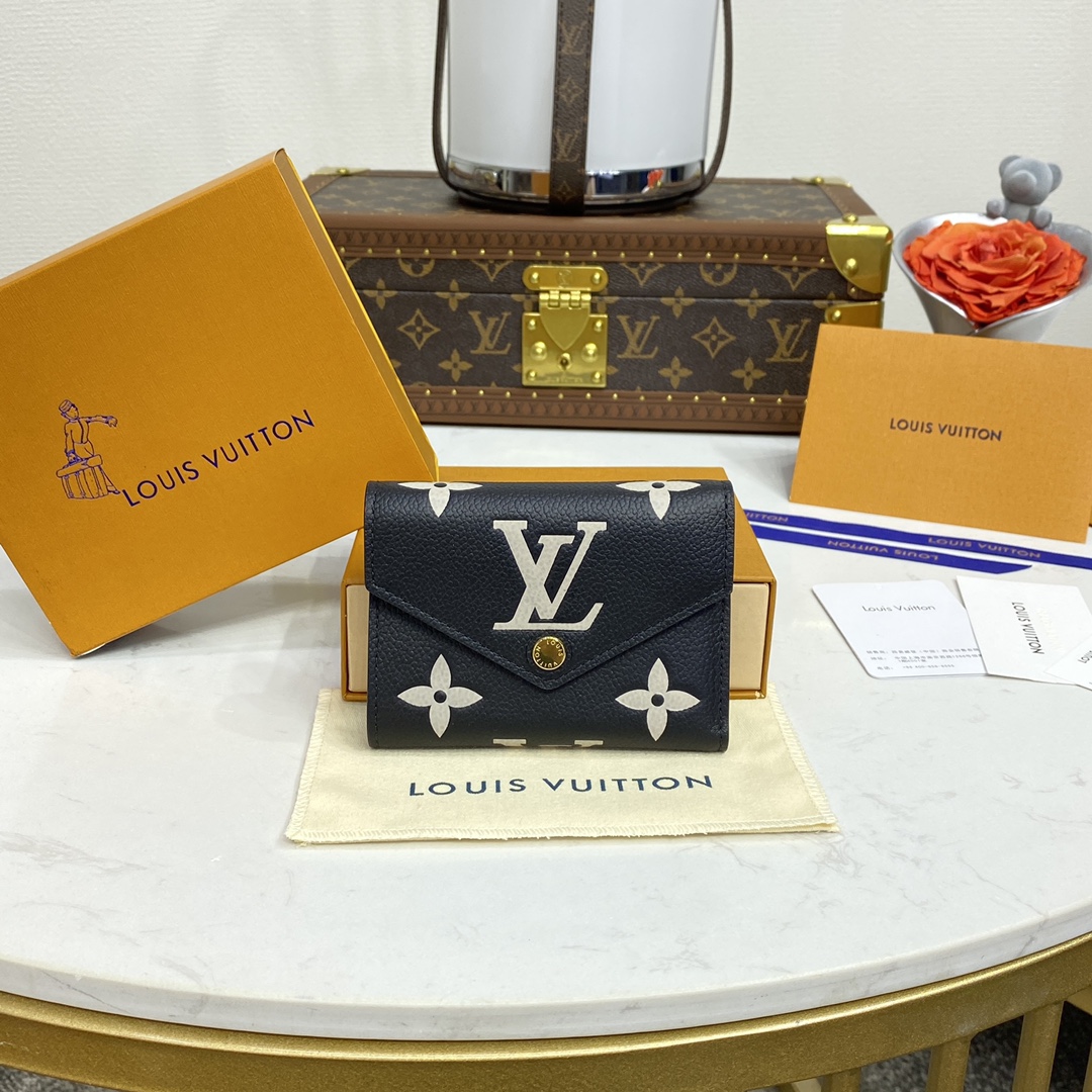 Louis Vuitton Carteira Preto Cinzento Empreinte​ Couro de vaca M81861