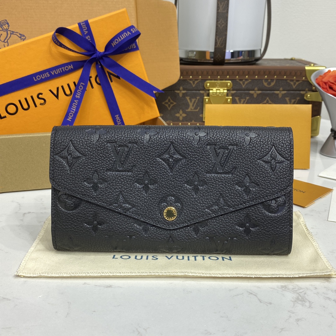 Louis Vuitton Carteira Pequena Réplica por atacado
 Preto Empreinte​ Couro de vaca M82257