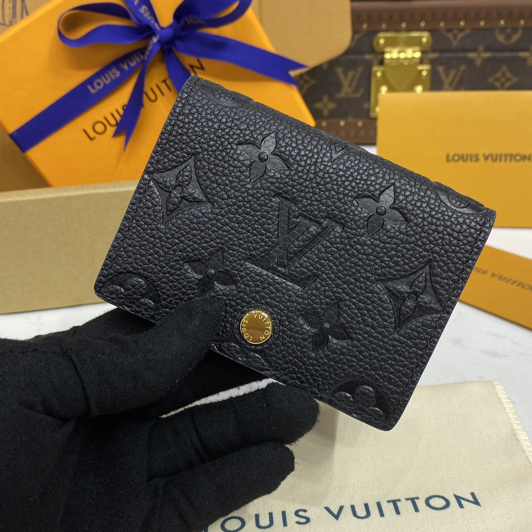 Louis Vuitton Carteira Pequena Preto Empreinte​ Couro de vaca Fashion M58456