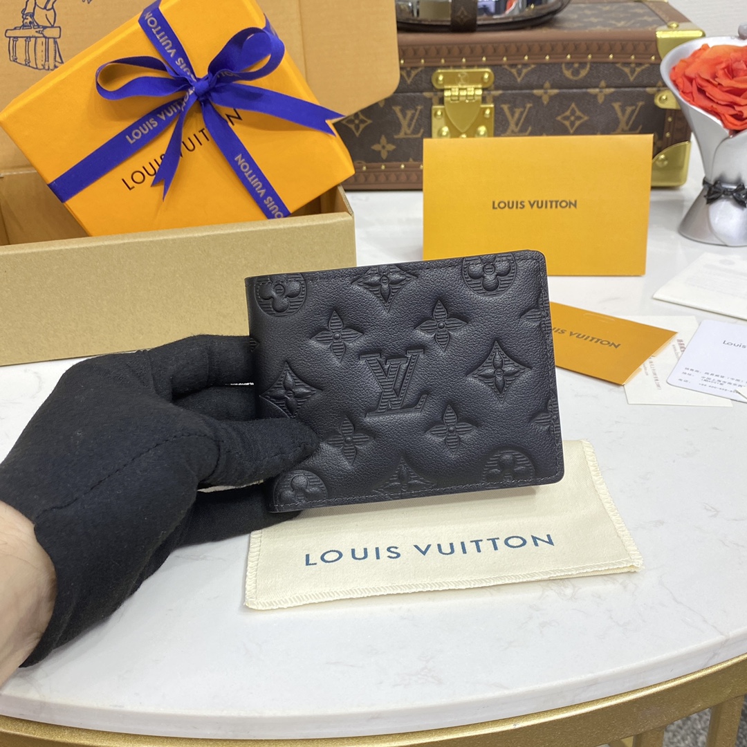 Louis Vuitton Carteira Preto Couro de vaca M62901